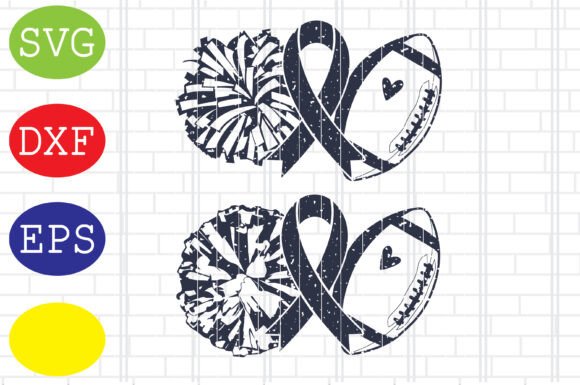 American Football Awareness & Pom SVG: Graphics for Crafts