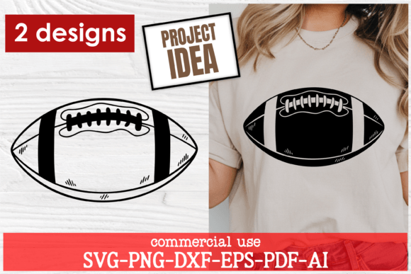 American Football Ball SVG, PNG, DXF for Crafts & Graphics
