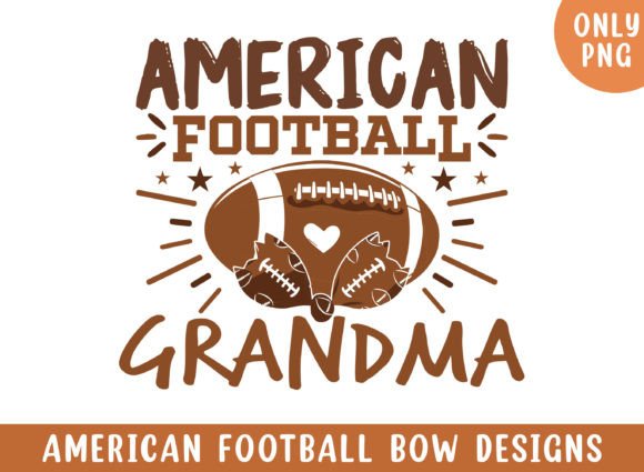 American Football Grandma Bow Design: Graphics & Crafts Asset Review