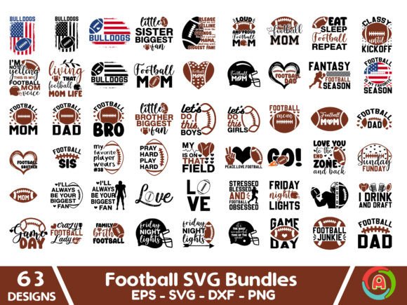 American Football SVG Bundle: Graphics for Crafts