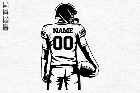 Customized Football Graphics for Crafts & Branding