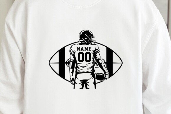 Customized Football Player SVG for Crafts & Graphics