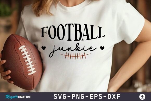 Football Junkie SVG Design: Graphics for Crafts & Branding