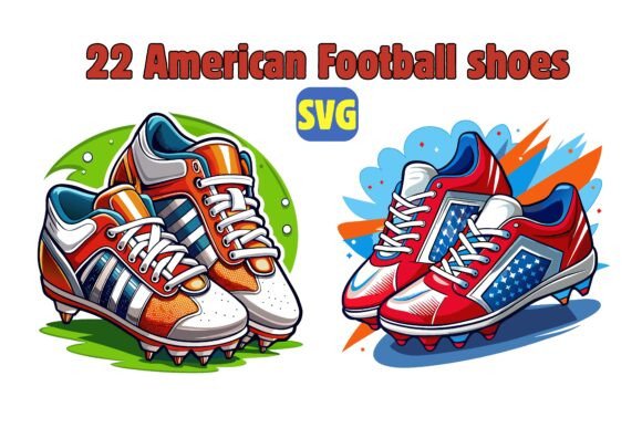 Gridiron Footwear 22 Football Shoe SVGs: Graphics for Crafts