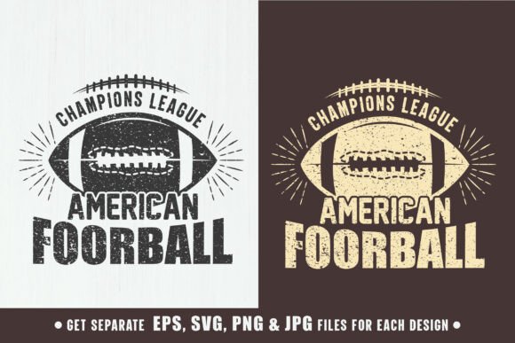 Grunge American Football SVG Graphics for Crafts