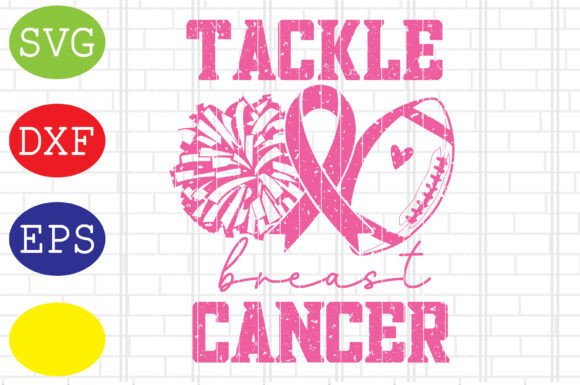 Tackle Breast Cancer Cheer Football SVG: Graphics for Crafts