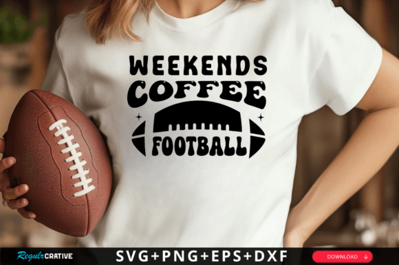 Weekends Coffee Football SVG Design: Graphics for Crafts
