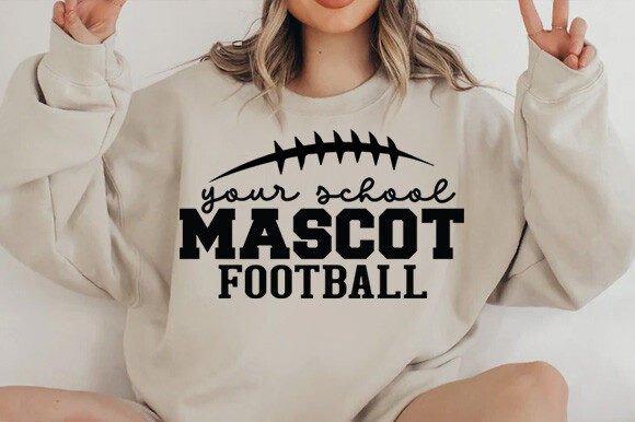 Your School Mascot Football SVG Graphics